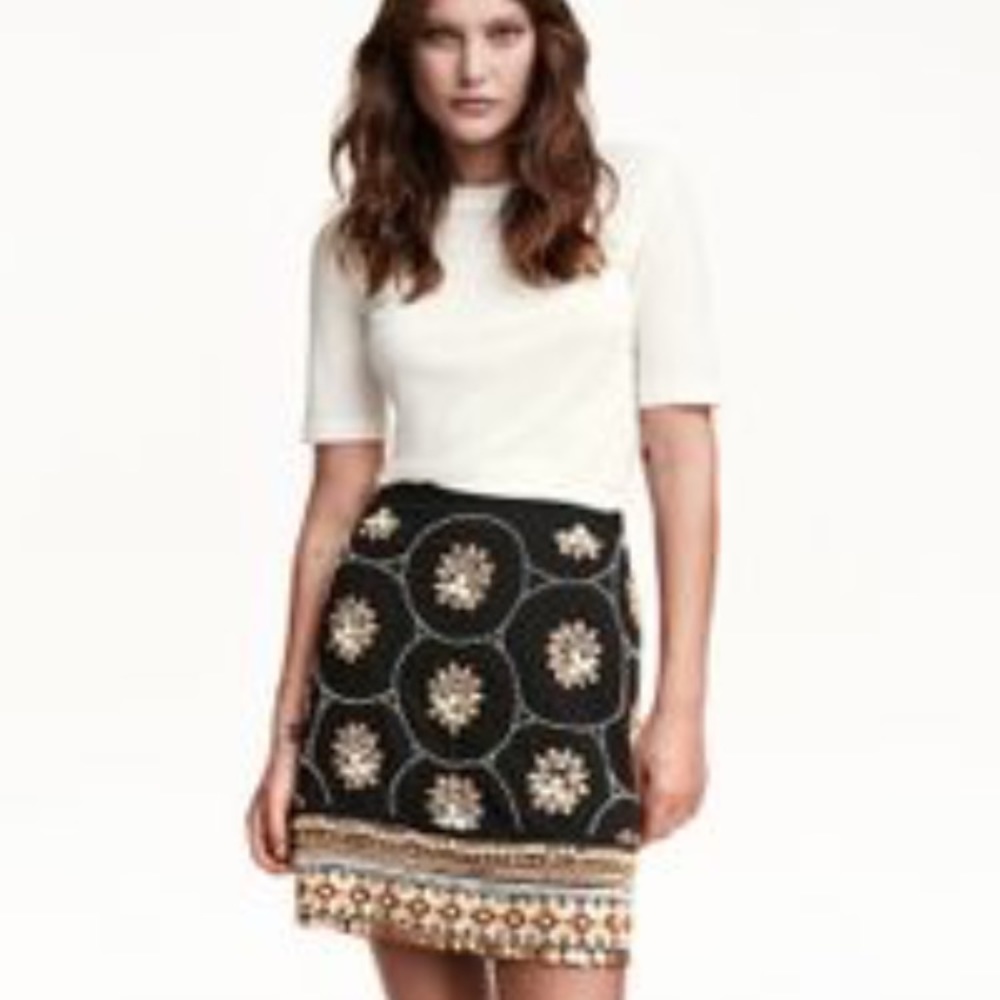 NWT H&M Beaded Skirt